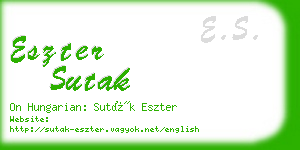 eszter sutak business card